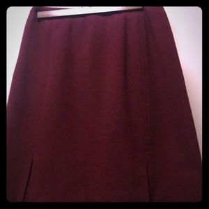 Burgundy wool skirt